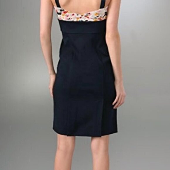 DVF Diane Von Furstenberg Sophia Loren Navy Midi Dress. US 12 - Picture 2 of 10